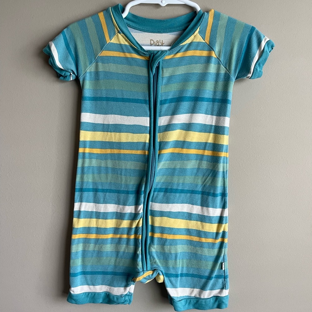 Little Sleepies Garden Striped 12-18 Month Shortie